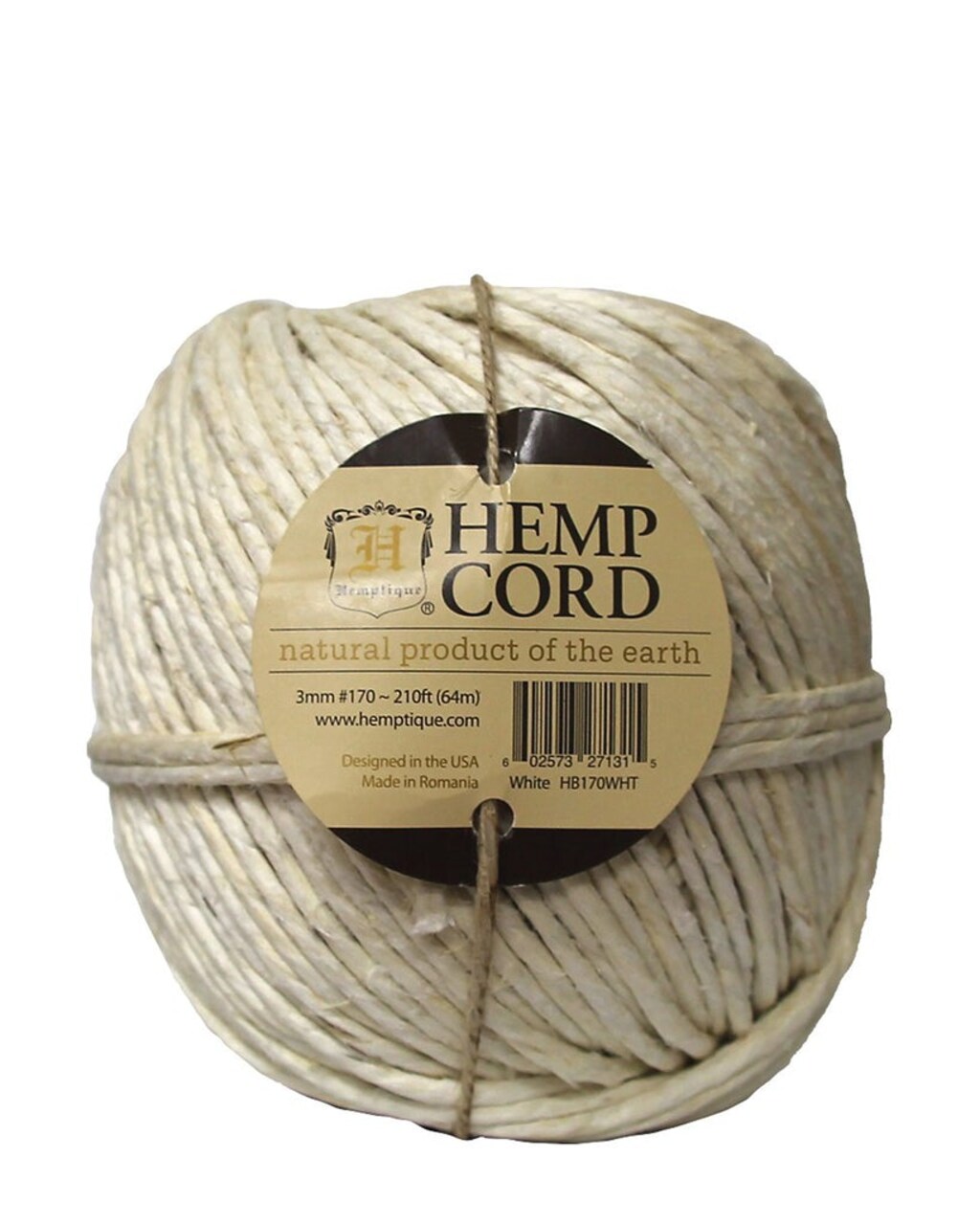 Hemptique Hemp Cord Ball Plant Hanger Eco Friendly Sustainable Naturally Grown Fiber Outdoor Gardening Gift Wrapping Scrapbooking Bookbinding Crafting